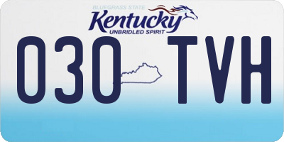KY license plate 030TVH