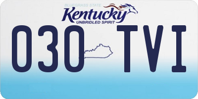 KY license plate 030TVI