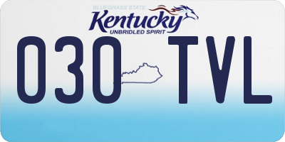 KY license plate 030TVL