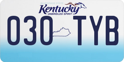 KY license plate 030TYB