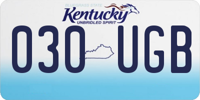 KY license plate 030UGB