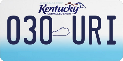 KY license plate 030URI