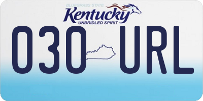 KY license plate 030URL