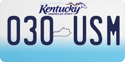 KY license plate 030USM