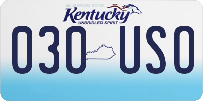 KY license plate 030USO