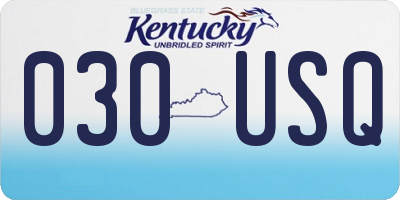 KY license plate 030USQ