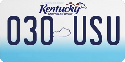 KY license plate 030USU