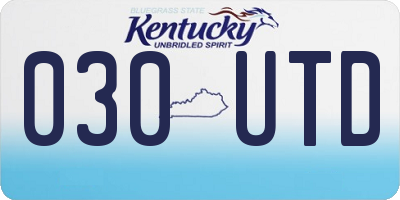 KY license plate 030UTD