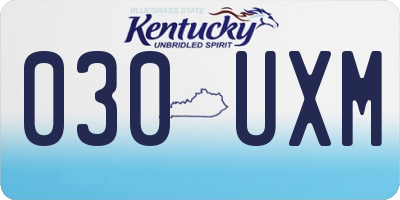 KY license plate 030UXM