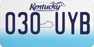 KY license plate 030UYB
