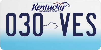 KY license plate 030VES