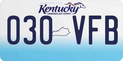 KY license plate 030VFB