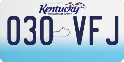 KY license plate 030VFJ