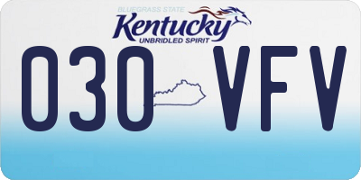 KY license plate 030VFV