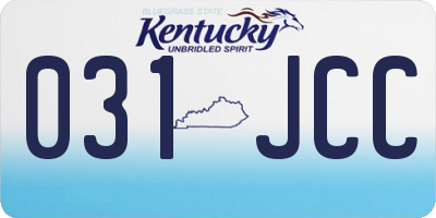 KY license plate 031JCC