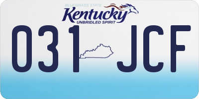 KY license plate 031JCF