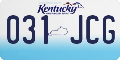 KY license plate 031JCG