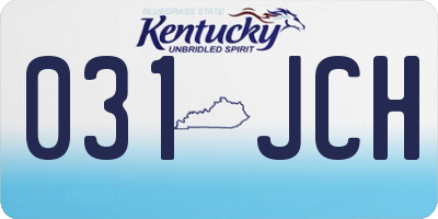 KY license plate 031JCH