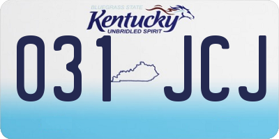 KY license plate 031JCJ