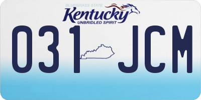 KY license plate 031JCM