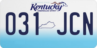 KY license plate 031JCN