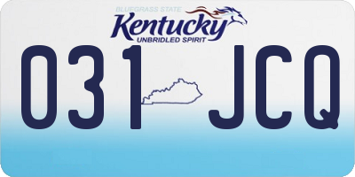 KY license plate 031JCQ