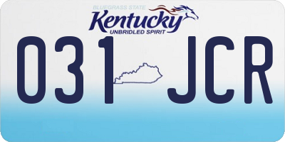 KY license plate 031JCR