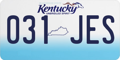 KY license plate 031JES