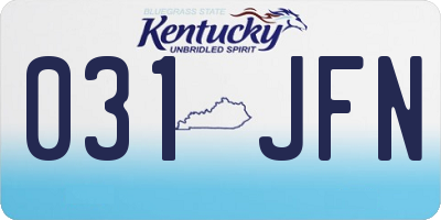 KY license plate 031JFN