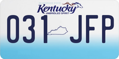 KY license plate 031JFP
