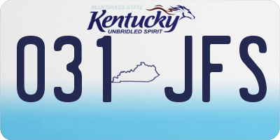 KY license plate 031JFS