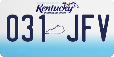 KY license plate 031JFV