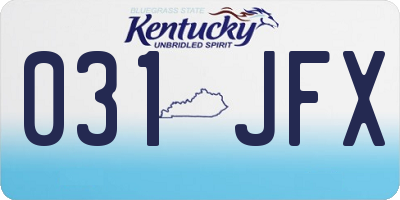 KY license plate 031JFX