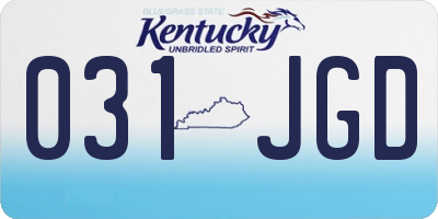 KY license plate 031JGD
