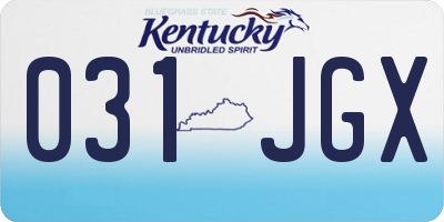 KY license plate 031JGX