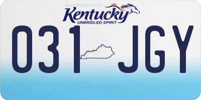 KY license plate 031JGY