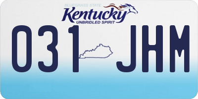 KY license plate 031JHM