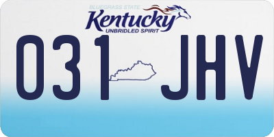 KY license plate 031JHV
