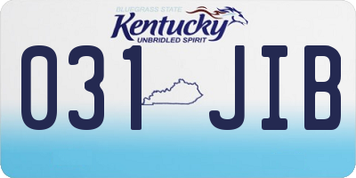 KY license plate 031JIB