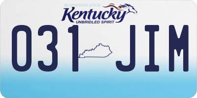 KY license plate 031JIM
