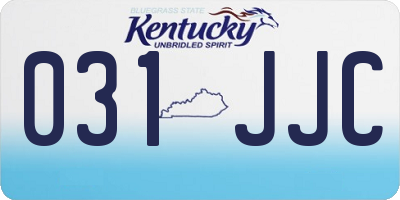 KY license plate 031JJC