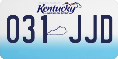 KY license plate 031JJD