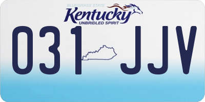 KY license plate 031JJV