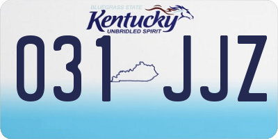 KY license plate 031JJZ