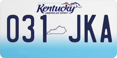 KY license plate 031JKA