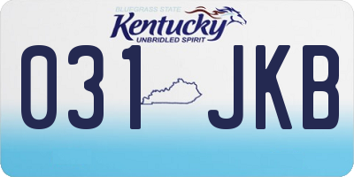 KY license plate 031JKB