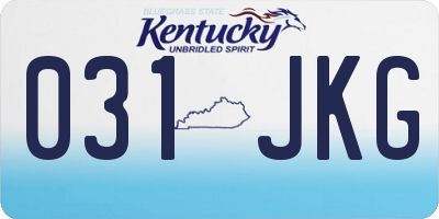 KY license plate 031JKG