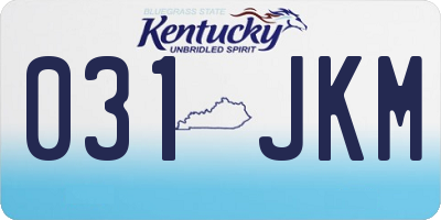 KY license plate 031JKM