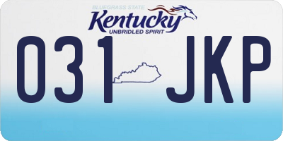 KY license plate 031JKP