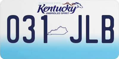 KY license plate 031JLB